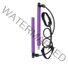 요가봉 밸런스바 스트레칭봉 요가 필라테스 바 피트니스 스틱 크로스 핏 저항 밴드 트레이너 요가 풀로드 풀 로프 홈 체육관 스포츠 바디 운동 토닝 바, 보라색, 핑크