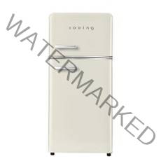 쿠잉전자 레트로 미니 냉장고 방문설치, 모던크림, REF-D121C