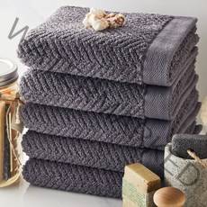 소프트터치 헤링본 호텔수건 170g 40수 면사, 차콜그레이, 5개입