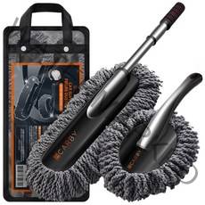 무로 카바이 차량용 극세사 초경량 2종 대형 먼지털이개 + 소형 털이개 + 전용비닐팩, 1세트