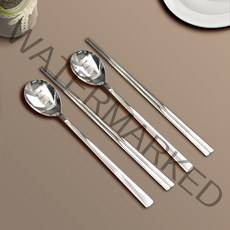 윌리브 국산 스텐 노바 수저세트, 실버, 숟가락 2p + 젓가락 2p
