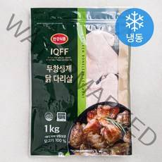 한강식품 IQFF 무항생제 인증 닭다리살 (냉동), 1kg, 1개