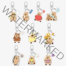 쿼카 영이의숲 캐릭터아크릴키링 꽃카 에어팟키홀더 열쇠고리 가방고리, 왕꽃카, 1개