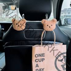 구디푸디 차량용 곰돌이 대형 후크, 블랙, 2개