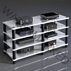 오디오장 3단 오디오장식장 4단 TV거실장, 4단 화이트 로렌스