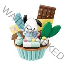 오로라월드 산리오캐릭터즈 블록 포차코 민트 초코 컵케이크, 단품