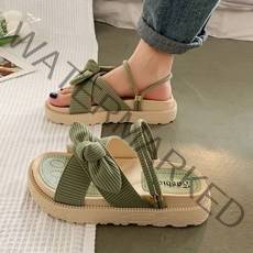 드레스 샌들 플랫폼 로마 플랫