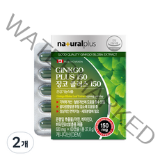 내츄럴플러스 징코 플러스 150 영양제, 2개, 37.8g