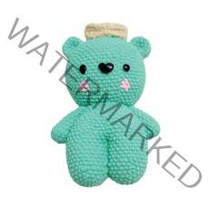 칼리 라텍스 베어 반려견 장난감 11cm, 혼합 색상, 1개