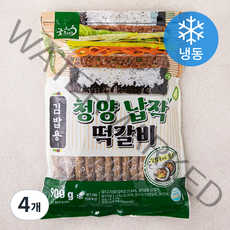 굿프랜즈 김밥용 청양 납작 떡갈비 (냉동), 900g, 4개