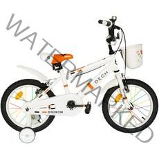 옐로우콘 아동용 데크 18형 네발 보조 바퀴 자전거, 화이트, 126cm