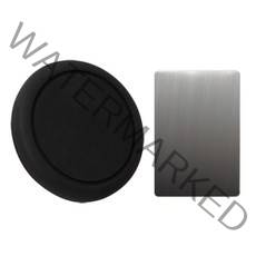 보조 사각 철판 + 원형자석 거치대 50mm, 블랙, 1개