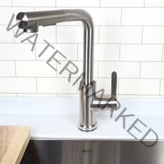 무광 파포니 링고 ㄱ자형 주방 싱크대 수전 골드 블랙 한샘 제니스, 실버, 1개