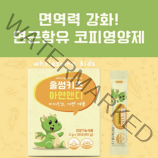 홀썸키즈 아연앤디 연근함유 아연 비타민D 면역력강화 코피영양제, 1박스