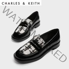 CHARLES&KEITH 찰스앤키스 트위드 캐주얼 플랫 로퍼 여성