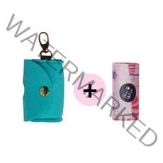 예쁜 반려동물 휴대용 풉백 파우치 배변 봉투 케이스 똥츄, 민트