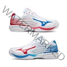 미즈노 배드민턴화 웨이브클로2 레드블루 배드민턴화 탁구화 미즈노 클로2