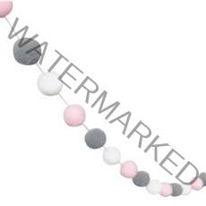 감성 캠핑 가랜드 + 코튼볼 세트, 톤다운핑크, 1세트