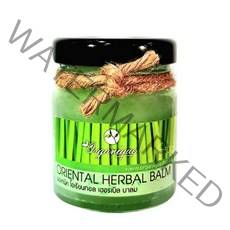 태국 야몽 크림 오가닉(Organique) 오리엔탈 허벌 밤 레몬그라스 50g 그린색 유리병 태국 정품 마사지크림, 1개