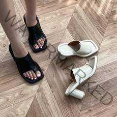 [애슬릿] 여성 여름 슬라이드 힐 키높이 뮬 슬리퍼