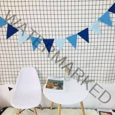 펄인더머드 감성 캠핑 가랜드, 1개, 깃발 산토리니