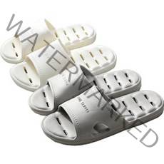 아싸레 미끄럼방지 북유럽풍 EVA 다용도 물빠짐 욕실화 슬리퍼 2종 세트, 화이트S-250, 그레이L-270