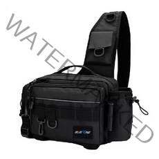 Blue Wave 루어 낚시 보조 가방 다용도 슬링백, 블랙