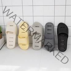 1+1 국산 발등 낮은 EVA 소프트 욕실화 욕실슬리퍼, 화이트+진그레이