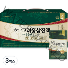 고려홍삼진흥원 6년근 고려홍삼진액 녹용플러스, 1500ml, 3박스, 30개입