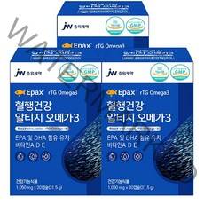 JW중외제약 혈행건강 rTG알티지 오메가3, 1050mg, 3개