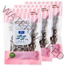 네츄럴스낵 고양이간식 50g, 멸치, 3개입