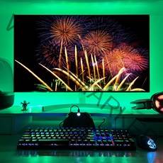 코멧 인테리어 붙이는 LED 줄조명 간접조명 RGB 컬러 9색 5m + 리모컨 (USB전원 소리 반응 센서), 혼합색상