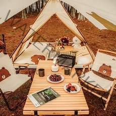 휴대용 공동 침낭 달맞이 야외 캠 침낭 목고적 활력 1인용 따뜻한 침낭, 브라운  베어 오른쪽