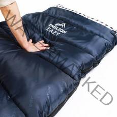 에밀리온 동계 캠핑 차박 감성 겨울 4계절 군용 연결 봄 여름 가을 침낭 이불 담요 용품, 코지네이비, 1개