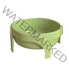 고양이와 소형 중형견을 위한 애완동물 그릇 음식 물 스탠드 포함 단품 접시, 녹색