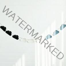 씨엠와이케이 구름패턴 가랜드 3종 x 3p 세트, 블랙, 화이트, 블루