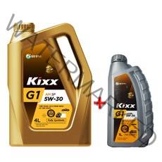 KIXX G1 5W30 SP 4L 1개 +1L 가솔린 엔진오일, KIXX G1 5W30_4L 1개 +1L@1개@
