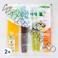 일가집 5줄 야채김밥 세트, 245g, 2개