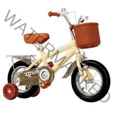 레트로 자전거 클래식 고탄소강 입문용 생일선물, 12인치 옐로우