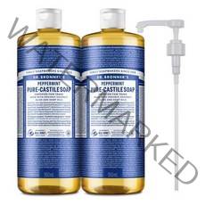 [닥터브로너스] 페퍼민트 퓨어 캐스틸 솝 950mlx2개+펌프, 페퍼민트 950ml_페퍼민트 950ml