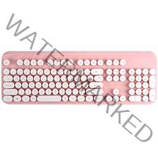 코시 코코 레트로 무선 키보드, 일반형, KB3295WL, 핑크
