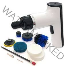 셀인스텍 청소드릴 C350 10종세트 포함 화장실 주방 전동 브러쉬 솔, 블랙, 1세트