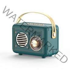 SETHAN 레트로 블루투스 스피커 무선 고음질 휴대용 캠핑 감성 스피커, 그린