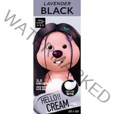 미쟝센 헬로크림 염모제 3LB + 띠부띠부씰 세트, 라벤더블랙(염모제), 랜덤발송(띠부띠부씰), 1세트