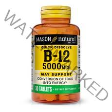 매이슨네츄럴스 비타민 B12 5000mcg 글루텐 프리 타블렛, 30개입, 1개