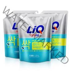 리큐 진한겔 하이브리드 드럼용 액상세제 리필, 2.1L, 3개
