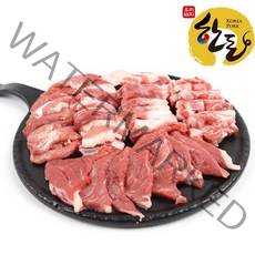 소백산쑥돈 한돈 1등급이상 냉장 한마리 모듬뒷고기(전체부위) 1kg, 1개