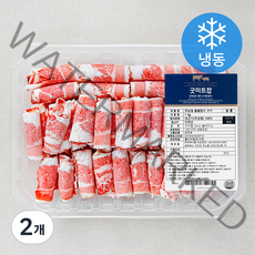굿미트찹 우삼겹 돌돌말이 구이용 (냉동), 1kg, 2개