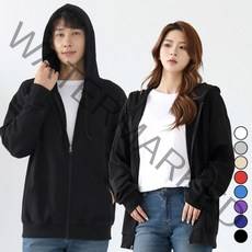 턴키 빅사이즈 베이직 무지 모던 후드 집업 AJ-1152