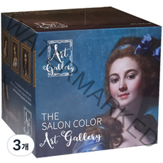 더 살롱 컬러 아트갤러리 염색제, 아트 초코 브라운, 3개